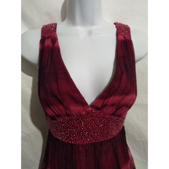 NWT Laundry By Shelli Segal Size 2 Ombre Pink Silk Beaded Boho Dress MSRP 360 - Picture 1 of 8